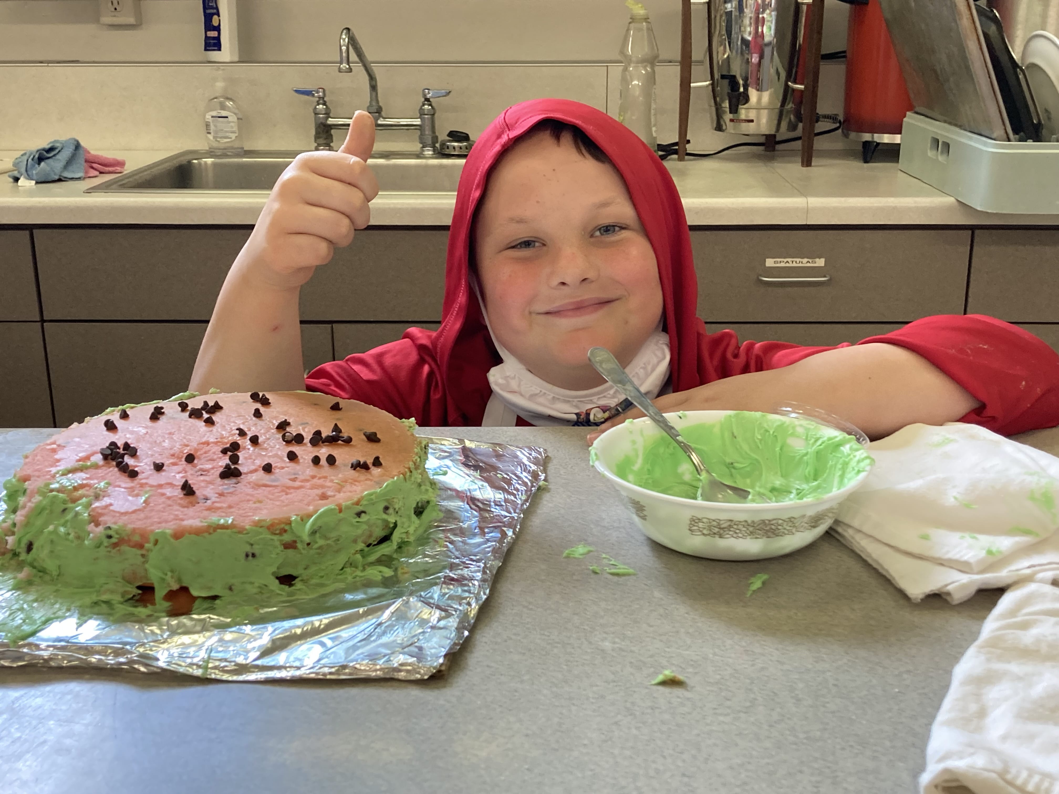 Spencer with Cake